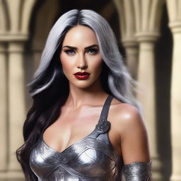 Create an image of Megan Fox as a Targaryen from Game of Thrones