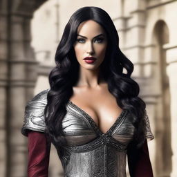 Create an image of Megan Fox as a Targaryen from Game of Thrones