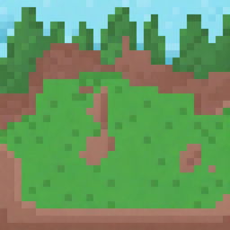 Create a detailed 32x32 pixel tilemap featuring various terrains such as grass, water, sand, and mountains