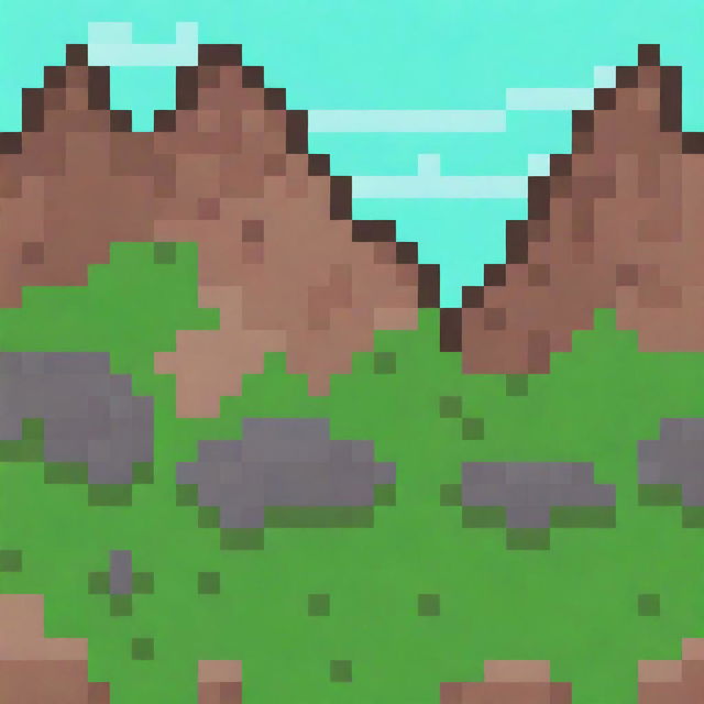 Create a detailed 32x32 pixel tilemap featuring various terrains such as grass, water, sand, and mountains