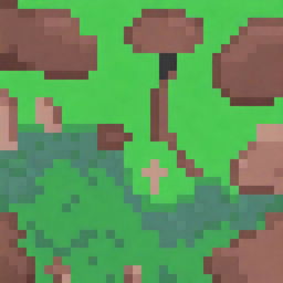 Create a detailed pixel tilemap with each tile sized at 32 pixels