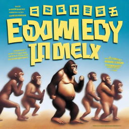 A book cover titled 'The Evolution of Comedy' written by Bovine Bob Jr