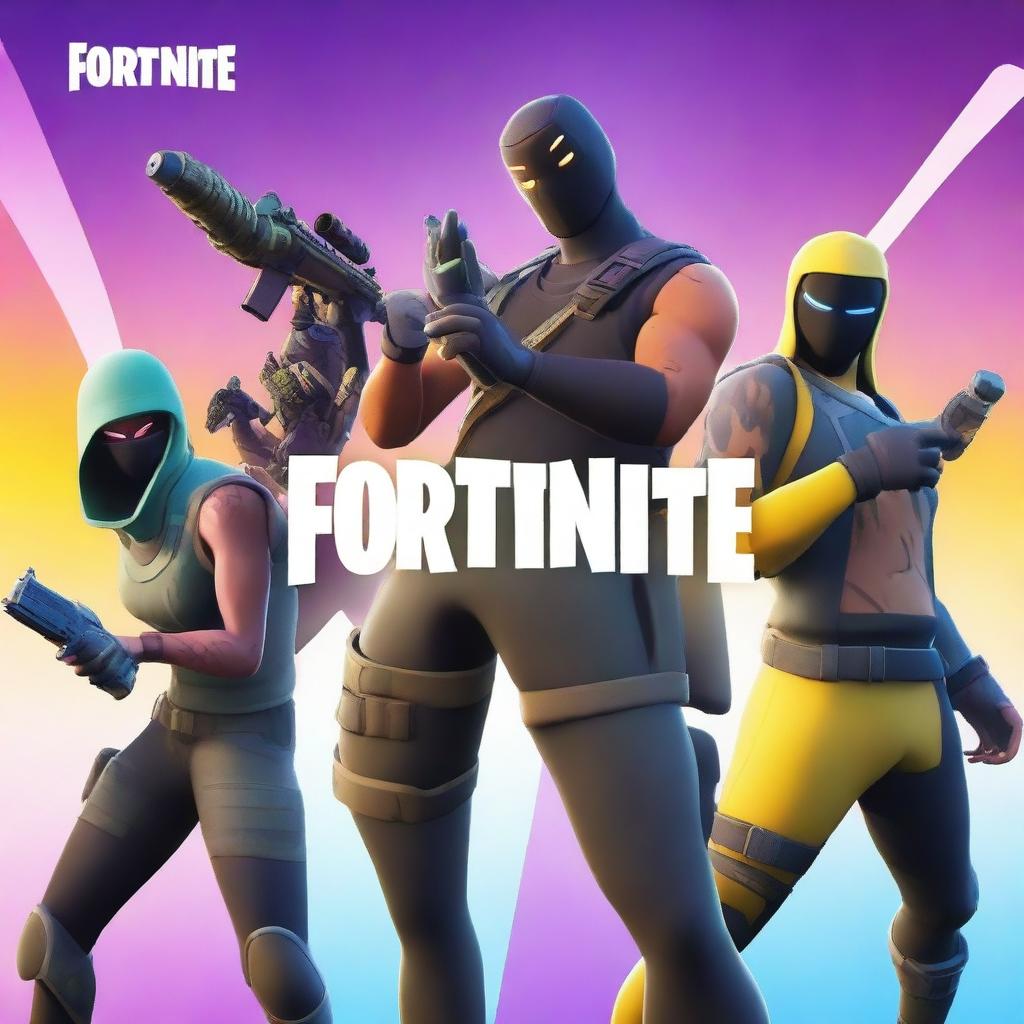 Create an image featuring characters from Fortnite with the text 'Os Kbças fracas'