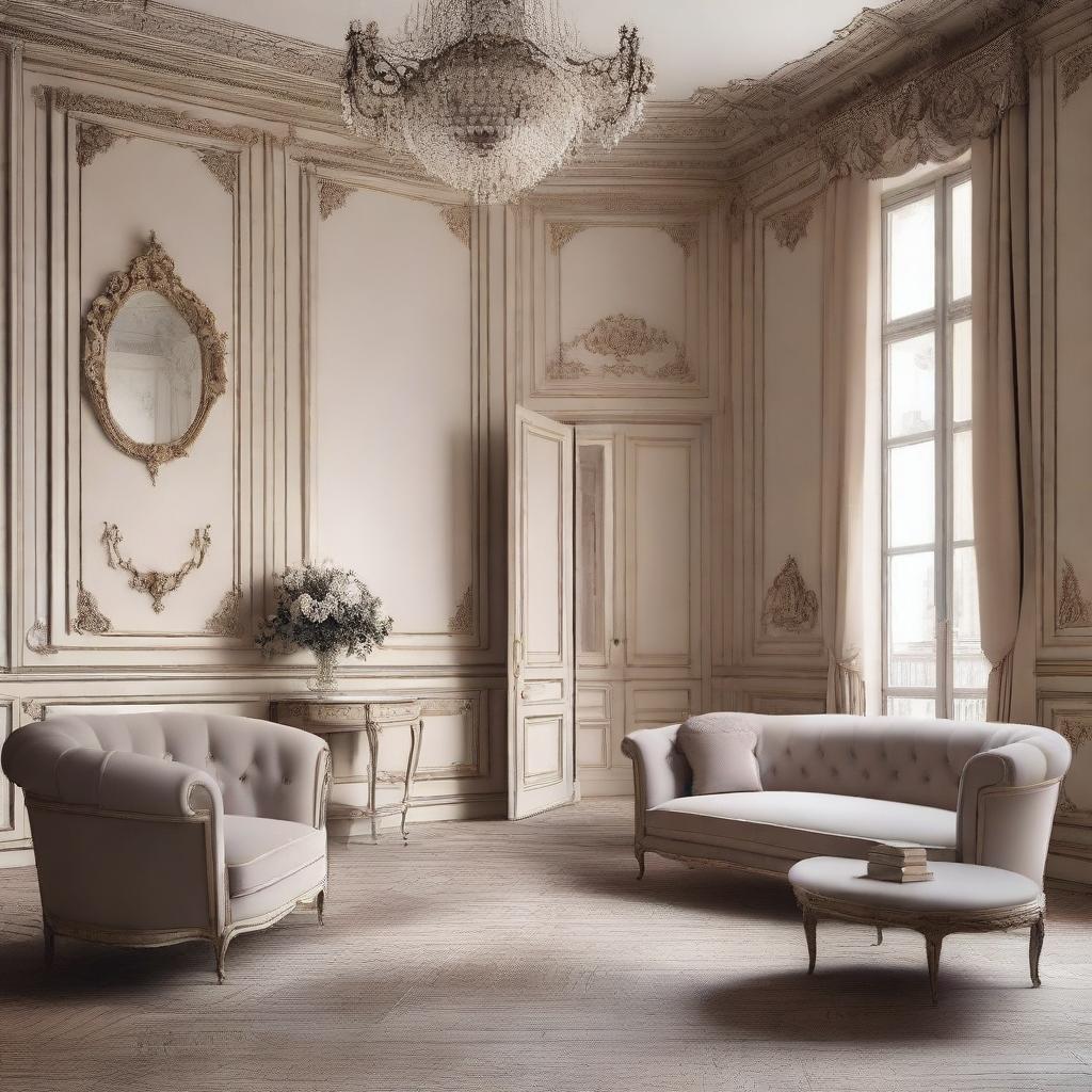 Create an image that captures the essence of the 'old money' French style but with a simple and understated elegance