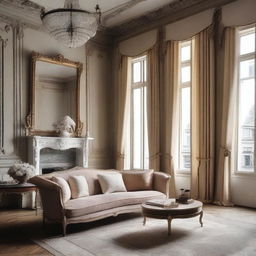 Create an image that captures the essence of the 'old money' French style but with a simple and understated elegance