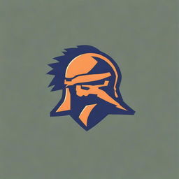 A detailed logo for a college football team featuring a warrior without any letters or text