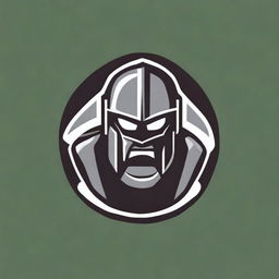 A detailed logo for a college football team featuring a warrior without any letters or text