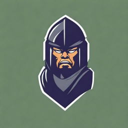 A detailed logo for a college football team featuring a warrior without any letters or text