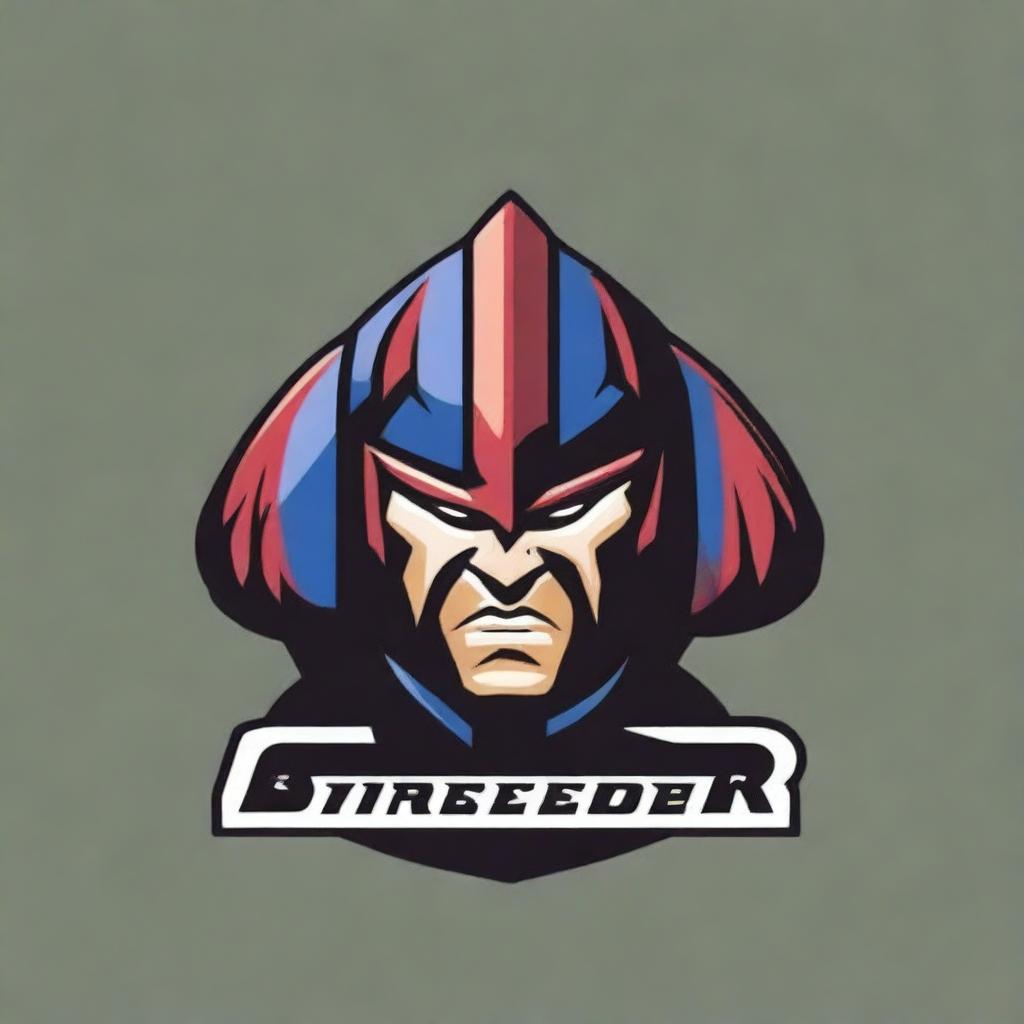A detailed logo for a college football team featuring a warrior without any letters or text