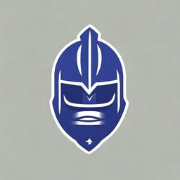 A detailed logo for a college football team featuring a warrior without any letters or text