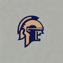 A detailed logo for a college football team featuring a warrior without any letters or text