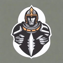 A detailed logo for a college football team featuring a warrior without any letters or text