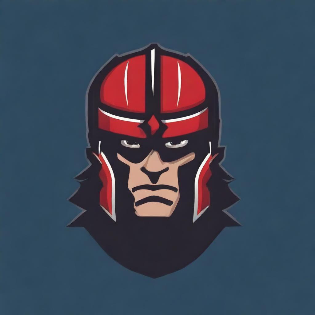 A detailed logo for a college football team featuring a warrior without any letters or text