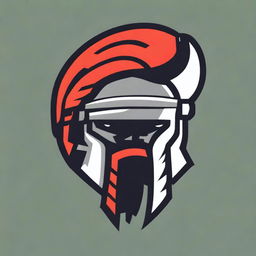 A detailed logo for a college football team featuring a warrior without any letters or text