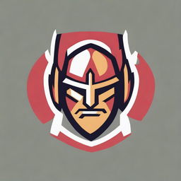 A detailed logo for a college football team featuring a warrior without any letters or text