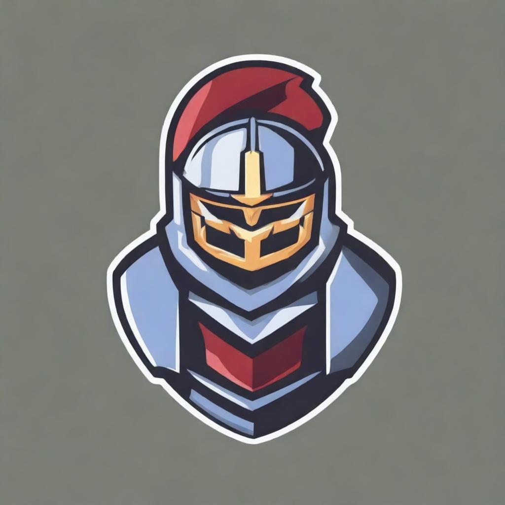 A detailed logo for a college football team featuring a warrior without any letters or text