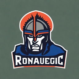 A detailed logo for a college football team featuring a warrior without any letters or text