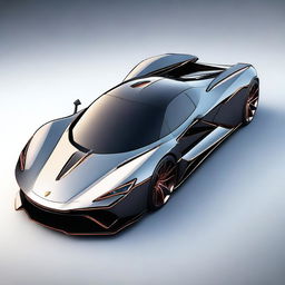 Create an image of an aggressive, sleek, hypercar