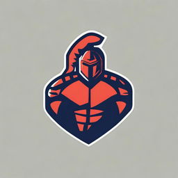 A detailed logo for a college football team featuring a warrior without any letters or text