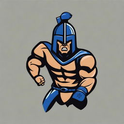 A college football team logo featuring a fierce and determined warrior without any letters or text