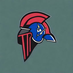 A college football team logo featuring a fierce and determined warrior without any letters or text