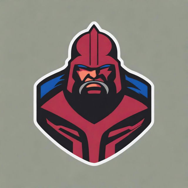 A college football team logo featuring a fierce and determined warrior without any letters or text