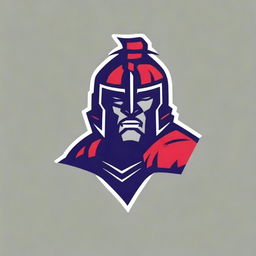 A detailed logo for a college football team featuring a warrior without any letters or text