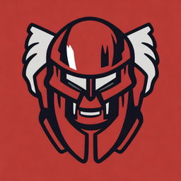 A detailed logo for a college football team featuring a warrior without any letters or text