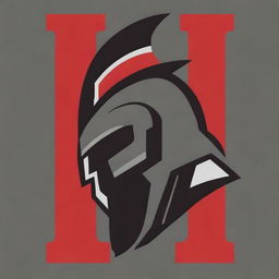 A detailed logo for a college football team featuring a warrior without any letters or text