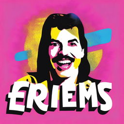 A vibrant and eye-catching YouTube short thumbnail featuring Freddie Mercury's iconic teeth