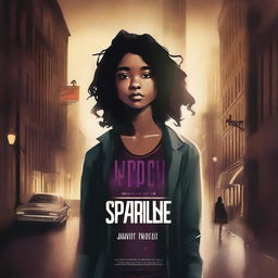 Create a book cover for a fiction novel featuring a girl named Sparkle who goes missing, and her pimp sets out to find her killer