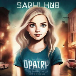 Create a book cover for a fiction novel featuring a white girl named Sparkle who goes missing, and her pimp is determined to find her killer