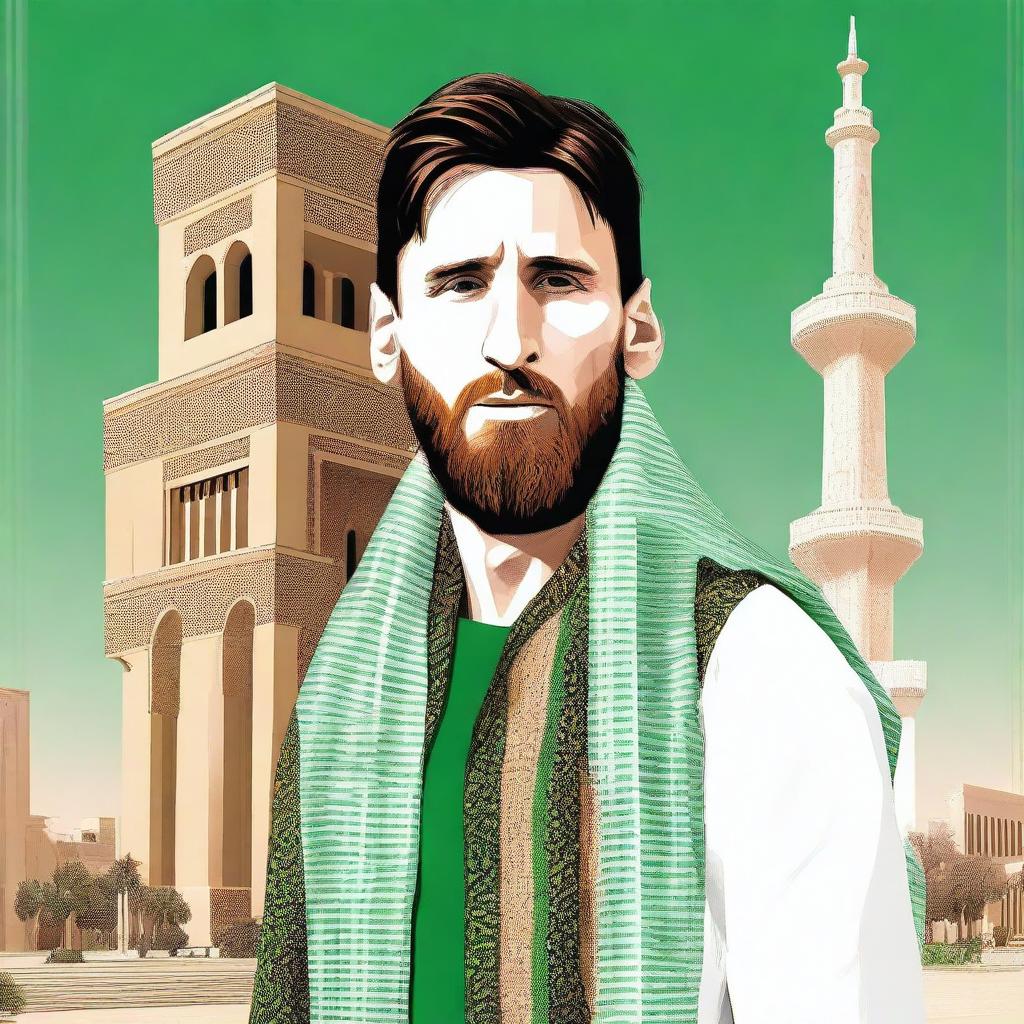 A detailed image of Lionel Messi in Saudi Arabia