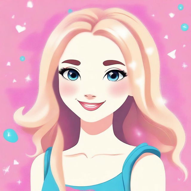 Create an image using the provided background and add the character Sparkle, who is a white girl