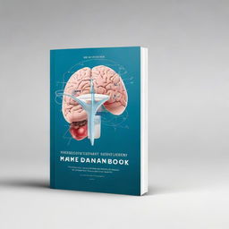 A detailed and professional cover design for a 'Neurosurgery Handbook'