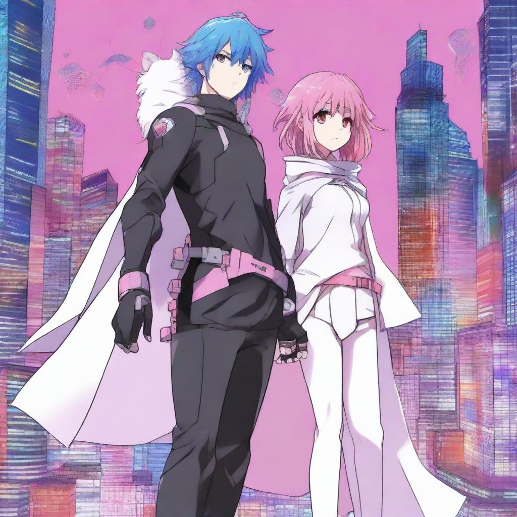 A detailed illustration featuring Rei and Astolfo standing together