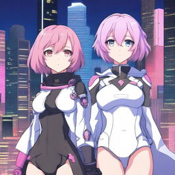 A detailed illustration featuring Rei and Astolfo standing together