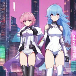 A detailed illustration featuring Rei and Astolfo standing together