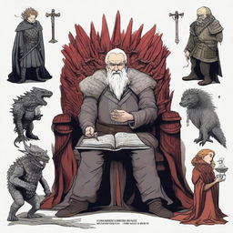 A fun and engaging image that depicts a person taking a quiz to find out which Game of Thrones character they are