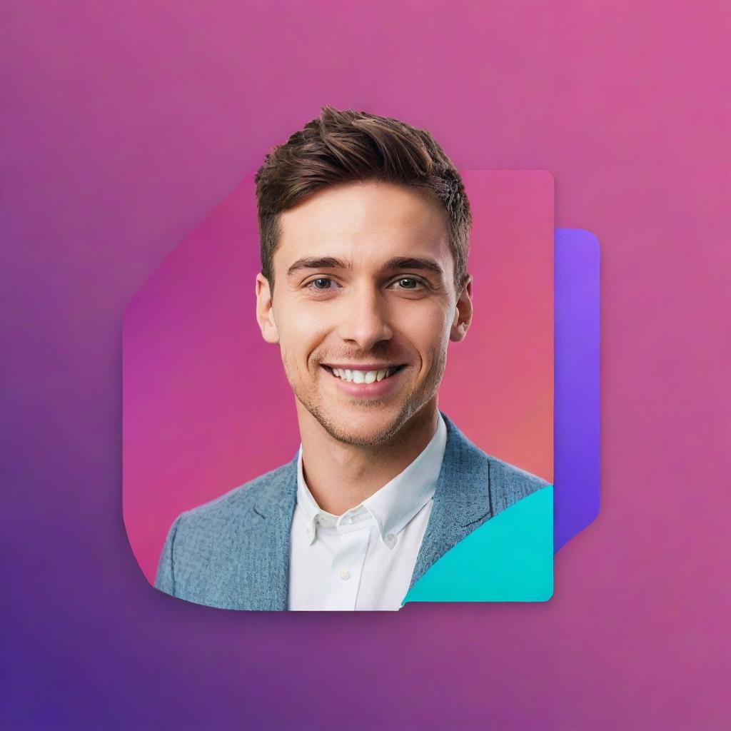 A stylish and engaging profile image for a video choices channel, incorporating vivid colors, a play button and thematic elements indicating options or choices.