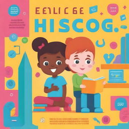 Create a vibrant and engaging book cover for a children's book that teaches HTML and CSS coding