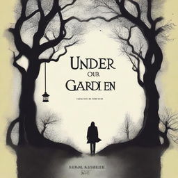 Create a book cover for a thriller novel titled 'Under Our Garden' by Nimal Kashif