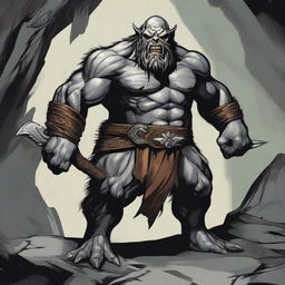 A detailed illustration of an Orog, a creature from Dungeons & Dragons