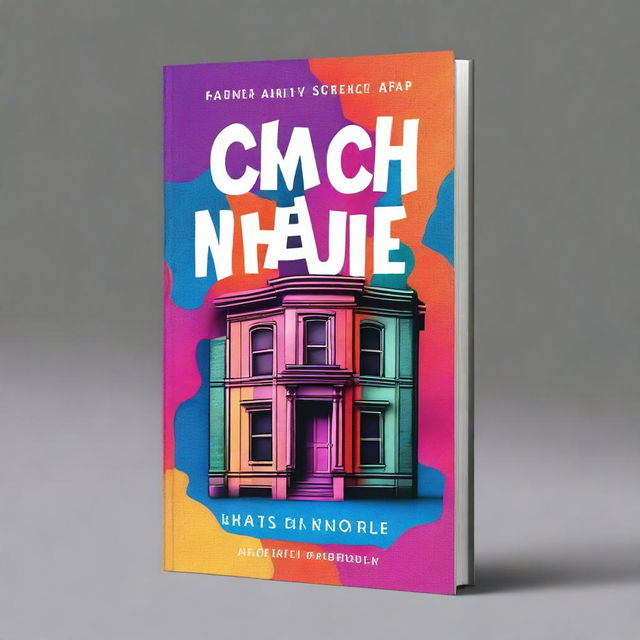 Create a colorful and aesthetic book cover for a story titled 'CRACK IN THE FACADE'