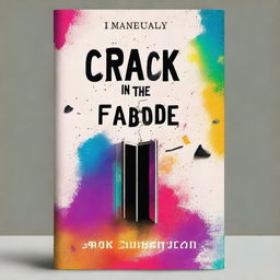 Create a colorful and aesthetic book cover for a story titled 'CRACK IN THE FACADE'