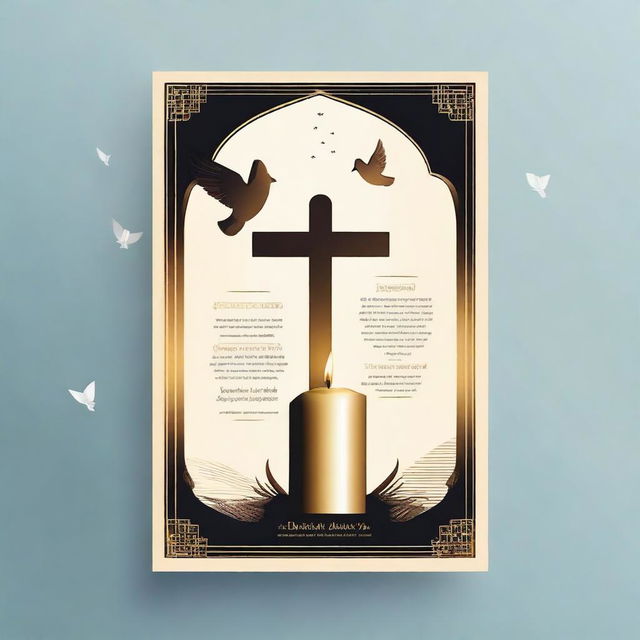 A poster design for a religious anniversary celebration