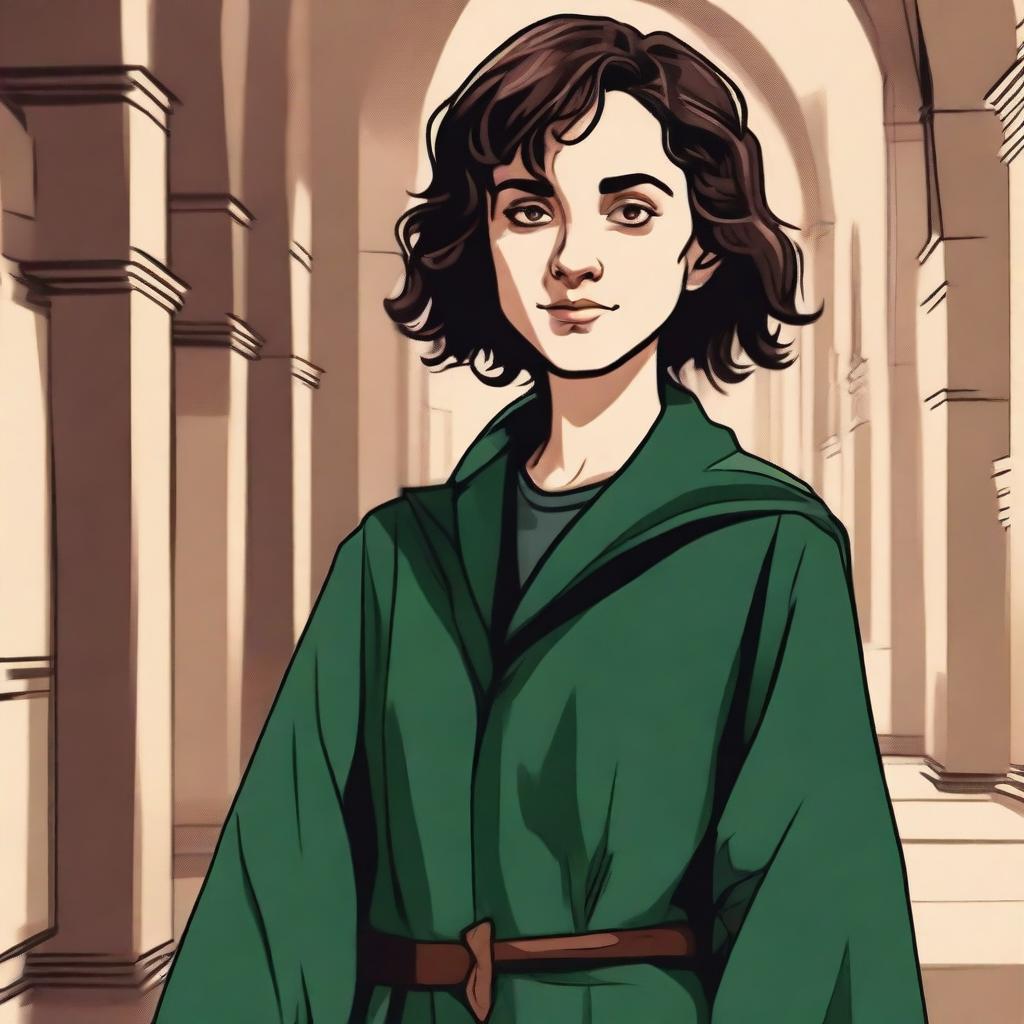 A detailed illustration of Merula Snyde, a character from the Harry Potter series