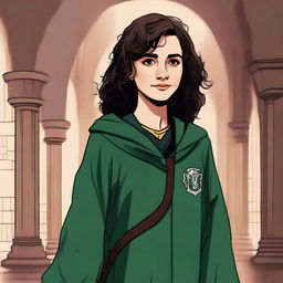 A detailed illustration of Merula Snyde, a character from the Harry Potter series