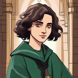 A detailed illustration of Merula Snyde, a character from the Harry Potter series