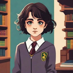 Create an image of Merula Snyde, a character from the Harry Potter universe